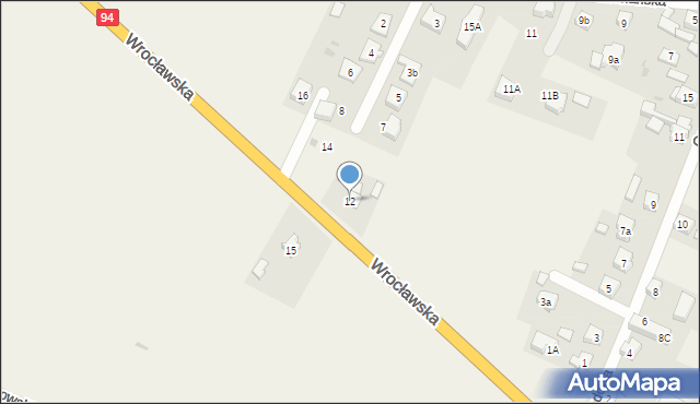 Marcinkowice, Wrocławska, 12, mapa Marcinkowice