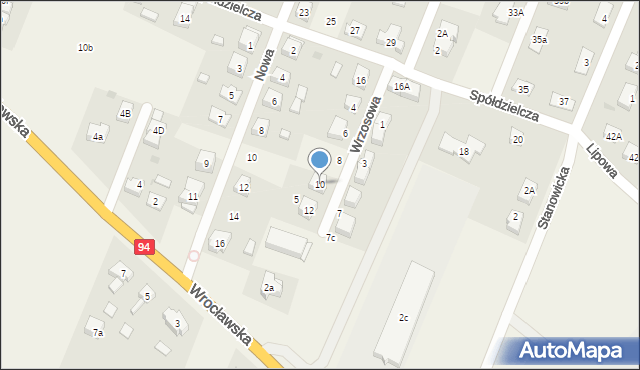 Marcinkowice, Wrzosowa, 10, mapa Marcinkowice