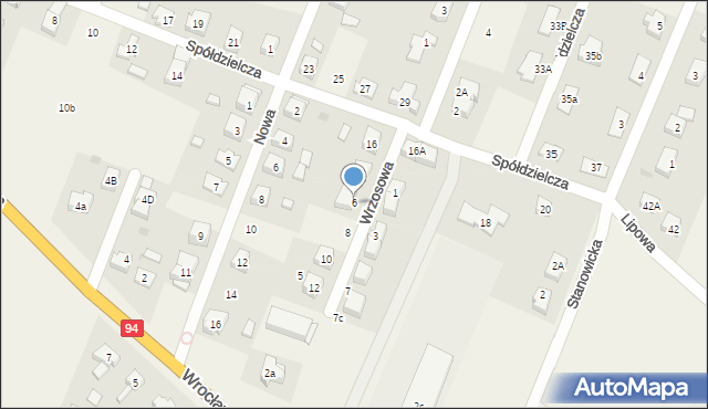 Marcinkowice, Wrzosowa, 6, mapa Marcinkowice