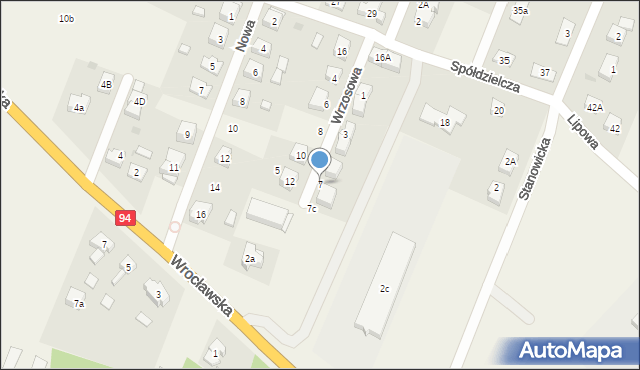 Marcinkowice, Wrzosowa, 7, mapa Marcinkowice