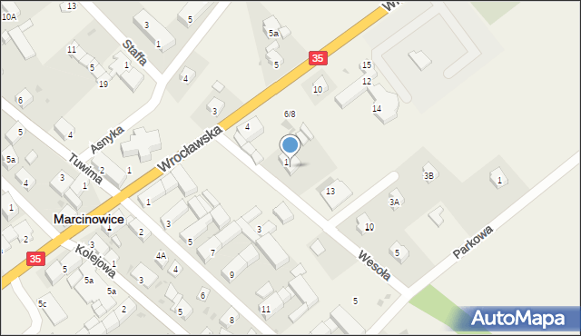 Marcinowice, Wrocławska, 2, mapa Marcinowice