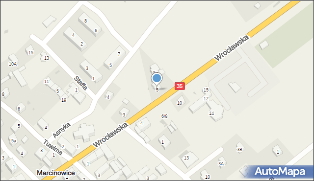 Marcinowice, Wrocławska, 5, mapa Marcinowice