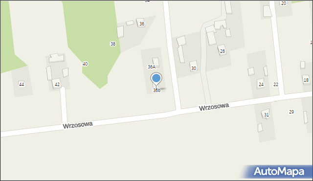 Micigózd, Wrzosowa, 36b, mapa Micigózd