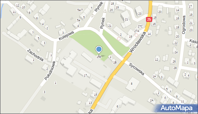 Międzybórz, Wrocławska, 15b, mapa Międzybórz