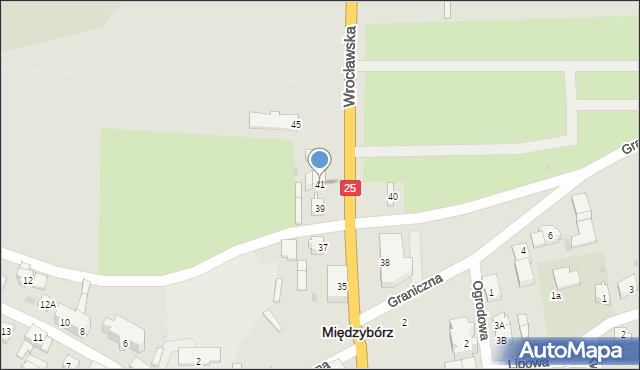 Międzybórz, Wrocławska, 41, mapa Międzybórz