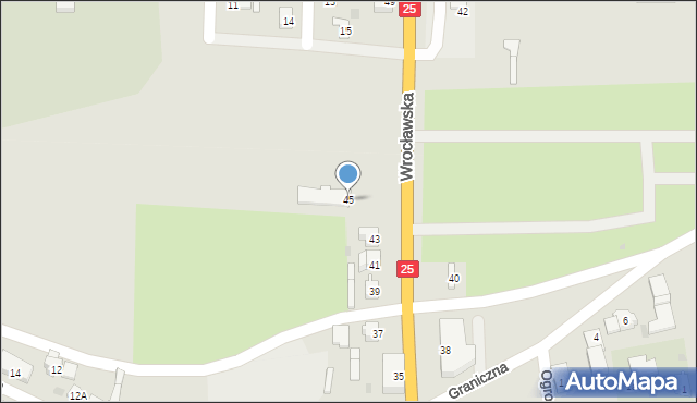 Międzybórz, Wrocławska, 45, mapa Międzybórz