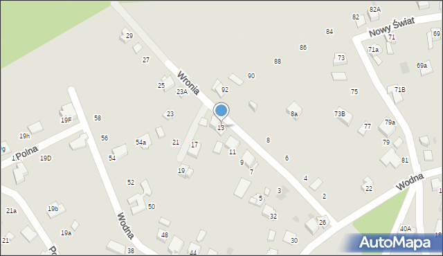Mikołów, Wronia, 13, mapa Mikołów
