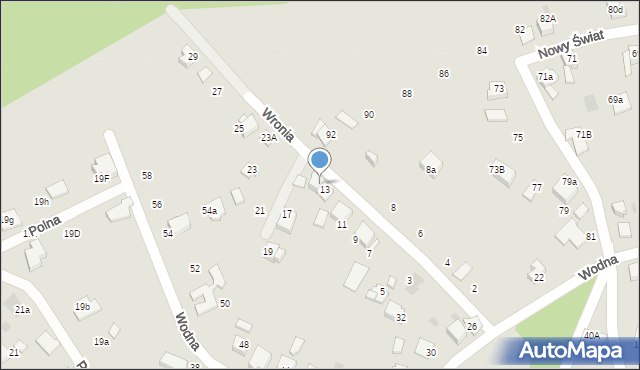 Mikołów, Wronia, 15, mapa Mikołów