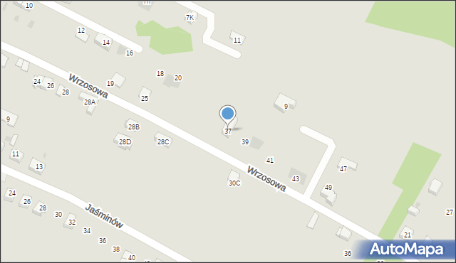 Mikołów, Wrzosowa, 37, mapa Mikołów