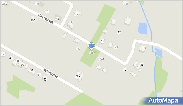 Mikołów, Wrzosowa, 38, mapa Mikołów