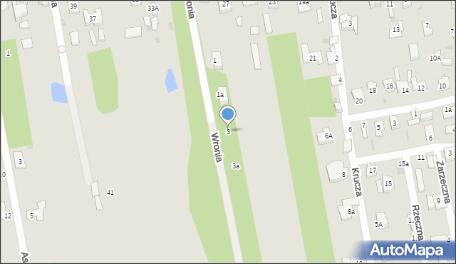 Milanówek, Wronia, 3, mapa Milanówek