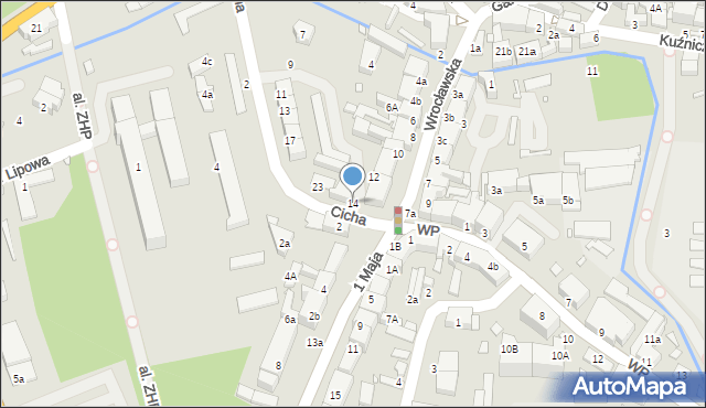 Milicz, Wrocławska, 14, mapa Milicz