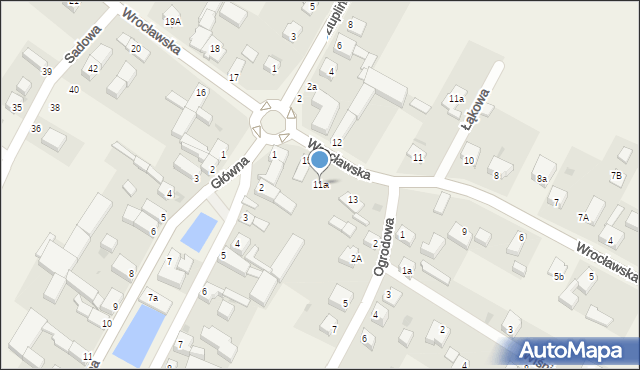 Miłoszyce, Wrocławska, 11a, mapa Miłoszyce