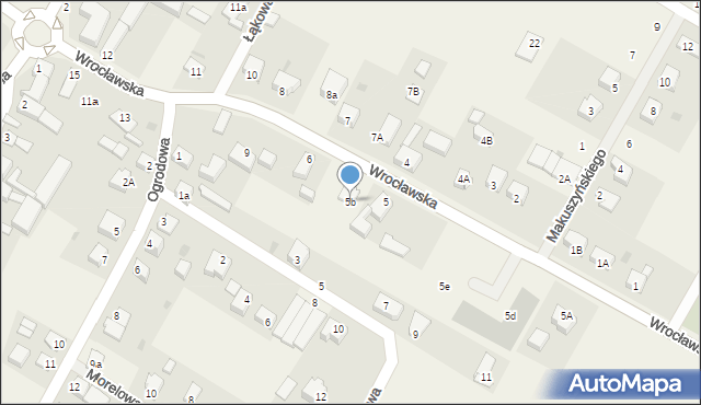 Miłoszyce, Wrocławska, 5b, mapa Miłoszyce