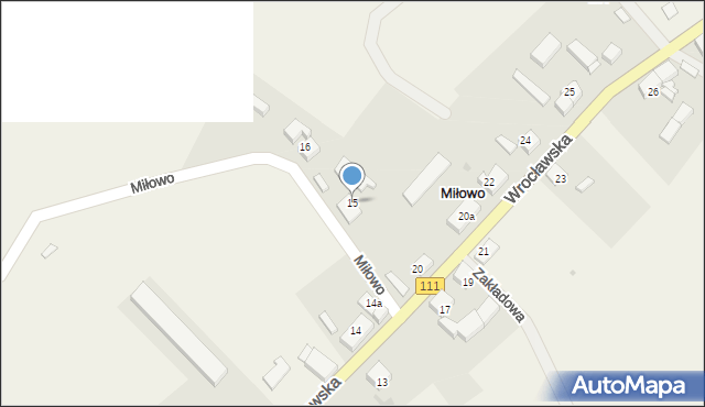 Miłowo, Wrocławska, 15, mapa Miłowo