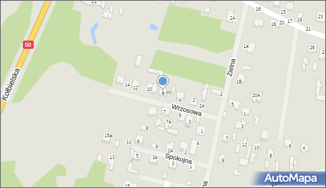 Mińsk Mazowiecki, Wrzosowa, 6, mapa Mińsk Mazowiecki