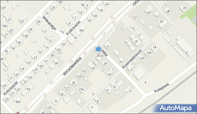 Mirków, Wrocławska, 15, mapa Mirków