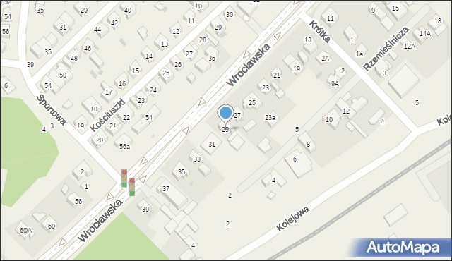 Mirków, Wrocławska, 29, mapa Mirków