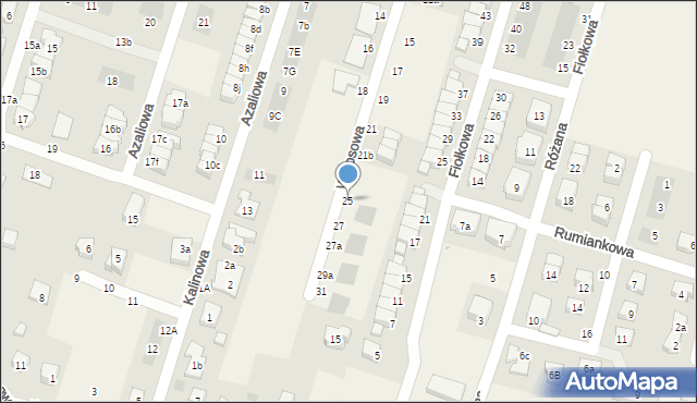 Mirków, Wrzosowa, 25, mapa Mirków