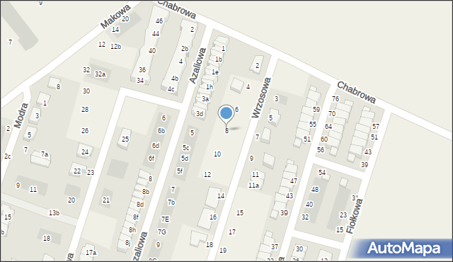 Mirków, Wrzosowa, 8, mapa Mirków