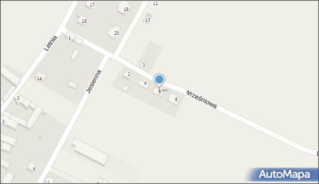 Modła, Wrześniowa, 6, mapa Modła