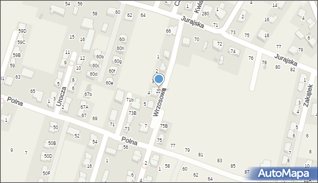 Modlnica, Wrzosowa, 223, mapa Modlnica