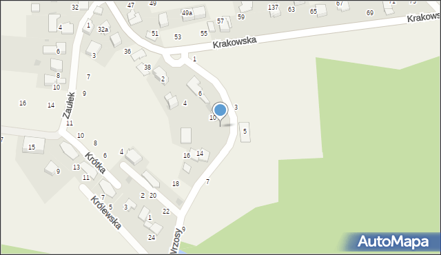 Modlniczka, Wrzosy, 12, mapa Modlniczka