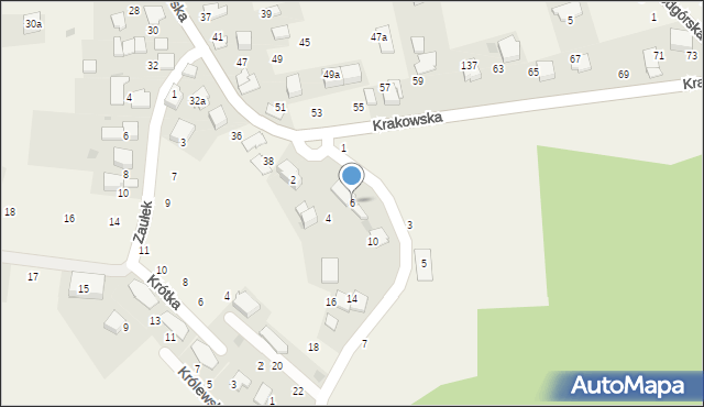 Modlniczka, Wrzosy, 6, mapa Modlniczka