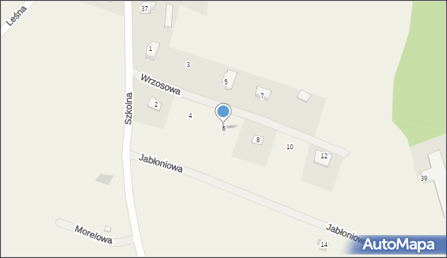 Mściszewice, Wrzosowa, 6, mapa Mściszewice