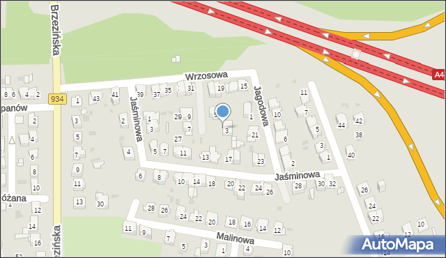 Mysłowice, Wrzosowa, 25, mapa Mysłowice