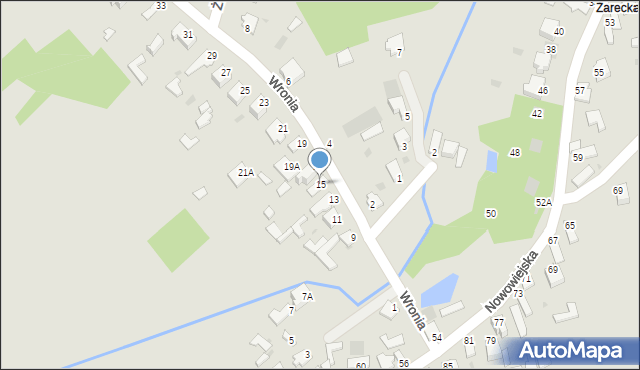 Myszków, Wronia, 15, mapa Myszków