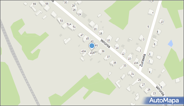 Myszków, Wronia, 41A, mapa Myszków