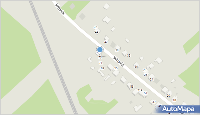 Myszków, Wronia, 73, mapa Myszków