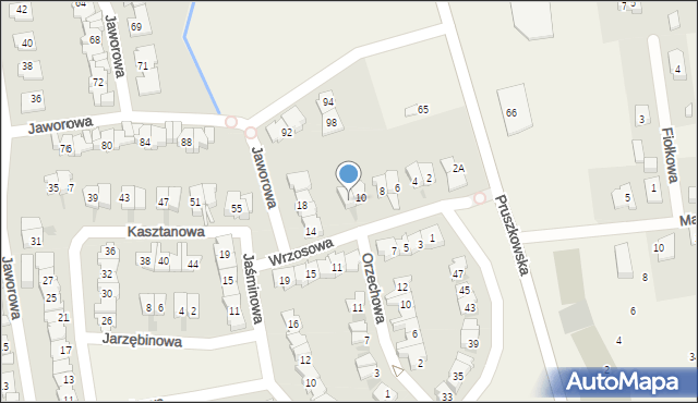 Nadarzyn, Wrzosowa, 12, mapa Nadarzyn