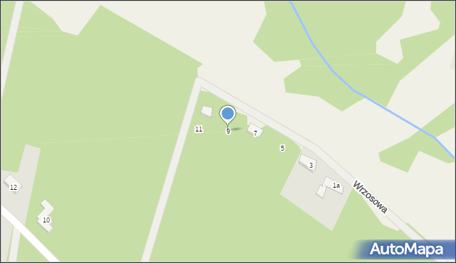 Nekielka, Wrzosowa, 9, mapa Nekielka
