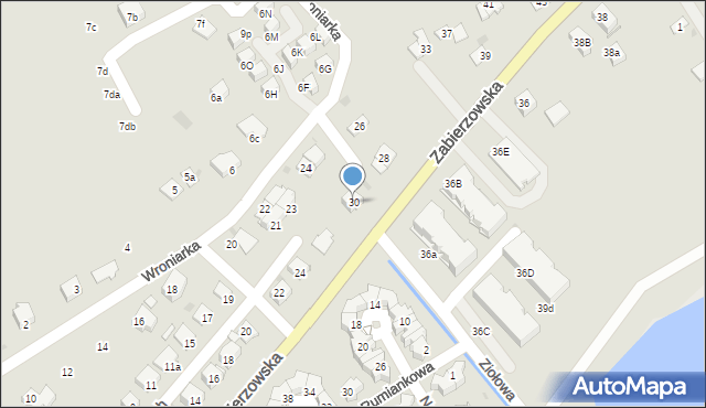 Niepołomice, Wroniarka, 30, mapa Niepołomice