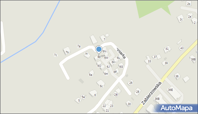 Niepołomice, Wroniarka, 9p, mapa Niepołomice