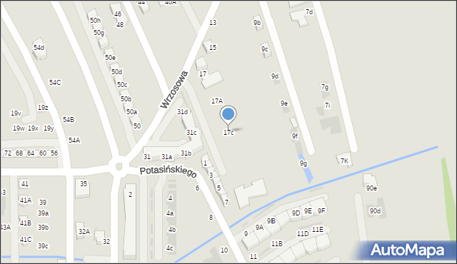 Niepołomice, Wrzosowa, 17c, mapa Niepołomice