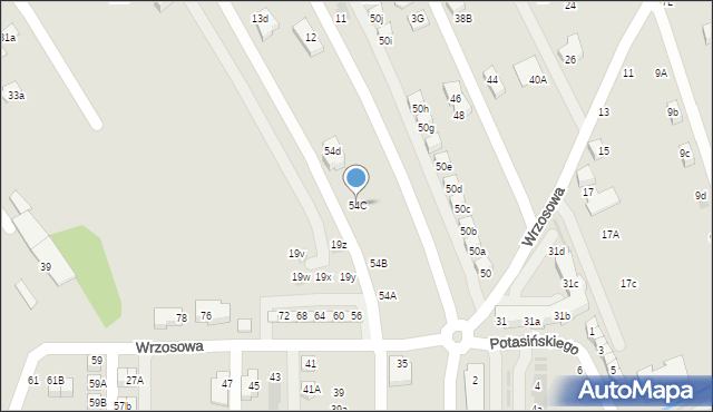 Niepołomice, Wrzosowa, 54C, mapa Niepołomice