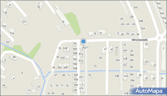Niepołomice, Wrzosowa, 57a, mapa Niepołomice