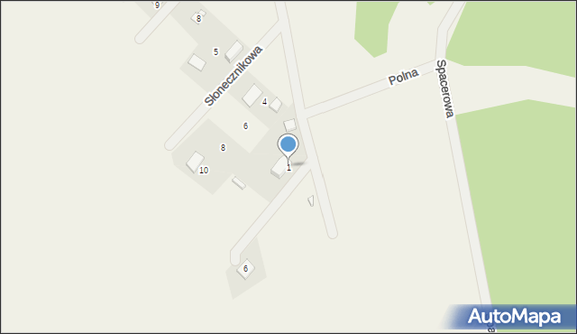 Niesulice, Wrzosowa, 1, mapa Niesulice