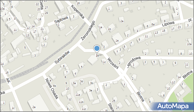 Nowa Ruda, Wrześni, 1b, mapa Nowa Ruda