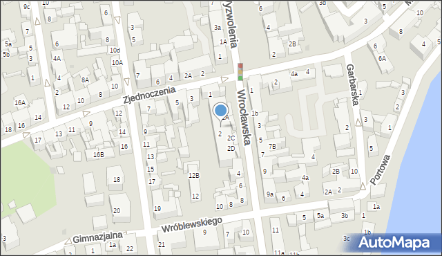 Nowa Sól, Wrocławska, 2-2d, mapa Nowa Sól