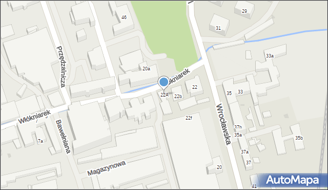 Nowa Sól, Wrocławska, 22A, mapa Nowa Sól