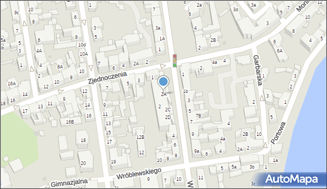 Nowa Sól, Wrocławska, 2A, mapa Nowa Sól