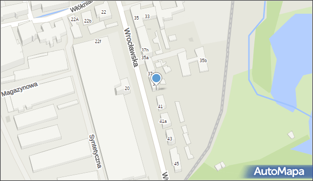 Nowa Sól, Wrocławska, 39a, mapa Nowa Sól