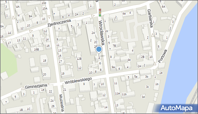 Nowa Sól, Wrocławska, 4, mapa Nowa Sól