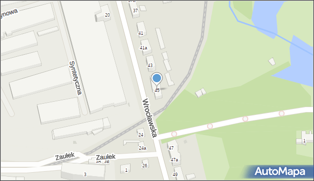 Nowa Sól, Wrocławska, 45, mapa Nowa Sól