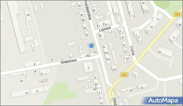 Nowa Sól, Wrocławska, 46, mapa Nowa Sól