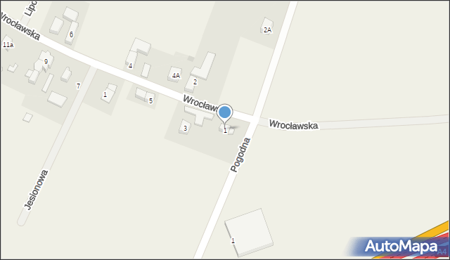 Nowa Wieś Wrocławska, Wrocławska, 1, mapa Nowa Wieś Wrocławska